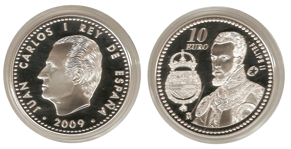 10 euros  Felipe II 2009